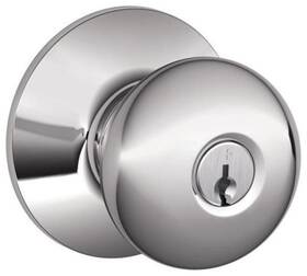F51aply625 Schlage 043156421381 F51-ply Plymouth Keyed Entry Door Knob Set - Chrome