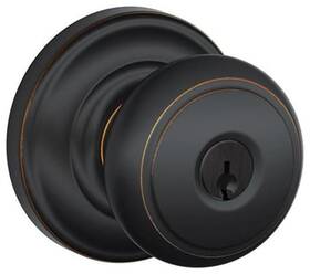 Schlage 043156428168 Fa51-and Andover Keyed Entry Single Cylinder Door Knob - Bronze