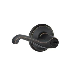 Schlage 043156428960 Flair Aged Bronze Keyed Entry Door Handle