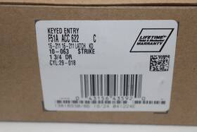 F51a Schlage 043156435920 Accent Door Lever Keyed Entry Lock Matte Black Acc 622 - Dirty