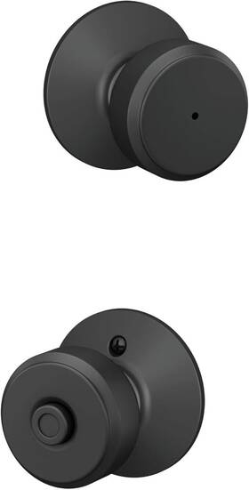 Schlage 043156450787 F40 Bwe Bowery Door Knob Bed And Bath Privacy Lock Matte Black - New