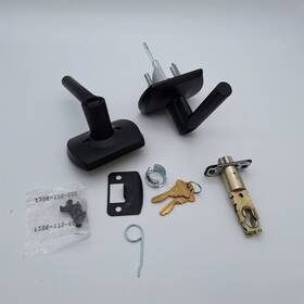 F51a Schlage 043156457274 Brw 622 Grw Broadway Lever With Greenwich Trim Matte Black
