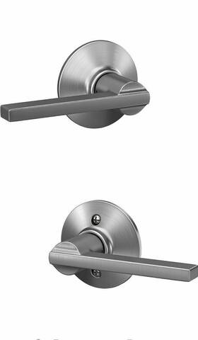 Schlage 043156479115 F10 Lat 626 Latitude Door Lever Hall And Closet Passage Lock Satin Chrome