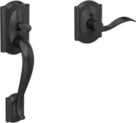 Fe285 Schlage 043156489763 622 Lh Lower Half Handleset Camelot Interior Trim Matte Black