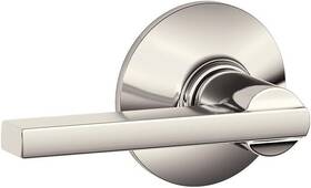 Schlage 043156492114 F10 Lat 618 Residential Latitude Lever Passage Lock Polished Nickel
