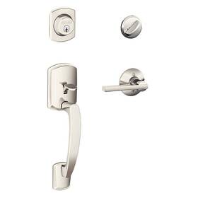 Schlage 043156492947 Lock Company Greenwich Single Cylinder Handleset And Latitude Lever P