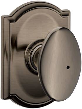 F40sie620cam Schlage 043156512249 F40-sie-cam Siena Privacy Door Knob Set - Grey
