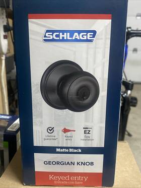 F51a Schlage 043156719600 - G Geo Georgian Knob Keyed Entry Lock