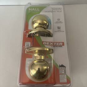 Schlage 043156742561 Dexter By Hall And Closet Lock Bright Brass Finish 605 New Sealed Diy