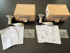 F170 Schlage 043156777877 2 New Right Handed Single Dummy Door Lever Handle Knob Pair Acc 619