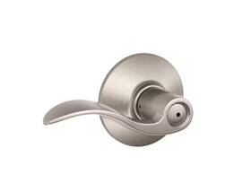 Schlage 043156791637 Accent Satin Nickel Privacy Bed/bath Door Handle