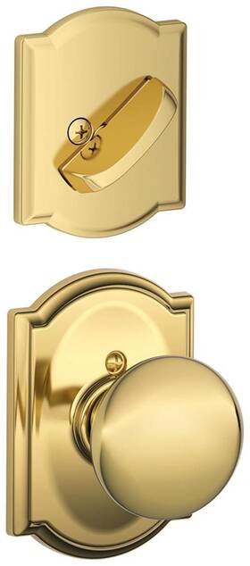 F59ply605cam Schlage 043156804283 F59-ply-cam Plymouth Single Cylinder Interior Pack - Brass