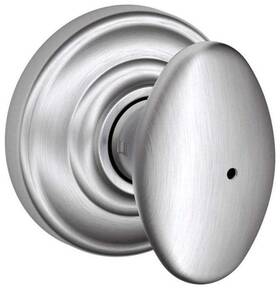 Schlage 043156820801 F40-sie-and Siena Privacy Door Knob Set - Chrome