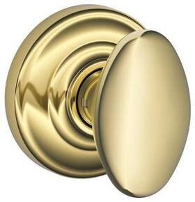 Schlage 043156845972 F10-sie-and Siena Passage Door Knob Set - Brass