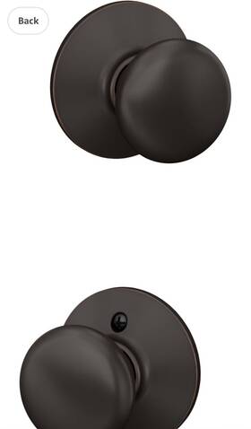 Schlage 043156890453 Lot 3 Hall And Closet Plymouth Door Knob Set 1-3/4 Inch Aged Bronze F10 Ply 716