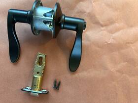 Schlage 043156890460 Bronze Privacy Door Lever Set Bed And Bath Handle