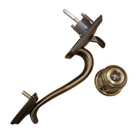 Fe285cam Schlage 043156908301 Camelot Front Entry Handle Georgian Interior Knob Antique Brass