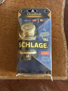 Schlage 043156961047 Deadbolt Lock For Solid Doors Keyed 1 Side