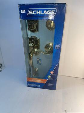 Schlage 043156986019 Professional Front Emtry Security Grade Solid Bright Brass Forged