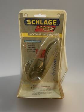 F170 Schlage 043156992751 Decorative Trim Door Handle Acc 620 Artisan R Hand Pewter Antique