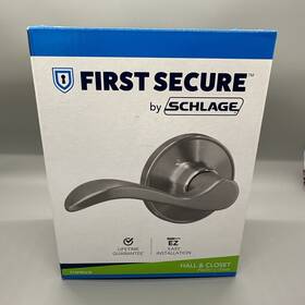 Schlage 194555083530 First Secure By Hall And Closet Handle Interior Non Locking With Assembly