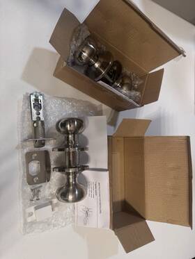 Schlage 194555083943 First Secure Hall And Closet Non-locking Door Handle Rigsby Knob