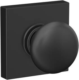 F10ply622col Schlage 194555128972 F10-ply-col Plymouth Passage Door Knob Set - Black