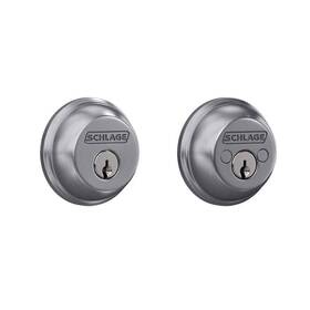 B60n Schlage 194555138209 New Unopened Satin Chrome Light Commercial Double Cylinder Deadbolt