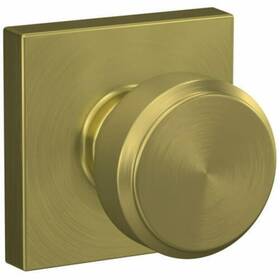 F10-bwe-col Schlage 194555157088 Bowery Passage Door Knob Set - Brass