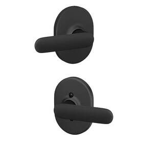 Schlage 194555180864 Davlin Matte Black Passage Hall/closet Door Handle With Remsen Trim