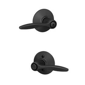 Schlage 194555181151 Delfayo Matte Black Privacy Bed/bath Door Handle