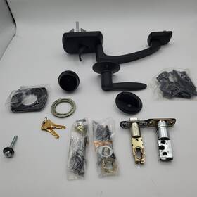 F60grw622dellh Schlage 194555181571 Greenwich Front Entry Handleset Matte Black