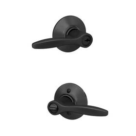Schlage 313056196147 Delfayo Matte Black Keyed Entry Door Lever