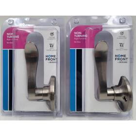 3799402 Schlage Dummy Door Handle Satin Nickel Right Hand Interior Hall Closet Lot Of 2