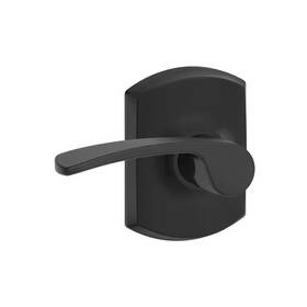 Schlage 445023177101 Merano Matte Black Passage Hall/closet Door Handle With Greenwich Trim