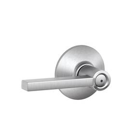 Schlage 445053625627 Satin Chrome Push Button Locking Privacy Bed And Bath Interior Door Handle