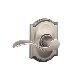 Schlage 445055716743 Accent Satin Nickel Passage Hall/closet Door Handle With Camelot Trim