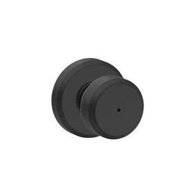 Schlage 744110395891 Bowery Matte Black Privacy Bed/bath Door Knob With Greyson Trim