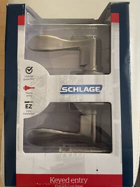 A749342 Schlage Accent Satin Finish Keyed Entry Door Handle/lock -f51 V Acc 619