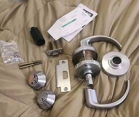 Al70pd Schlage Passage Latch Sat 626 And Deadbolt - Commercial Heavy Duty Parts