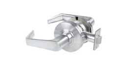 Alx10sat626 Schlage Passage Lever Set With Round Rose - Satin Chrome