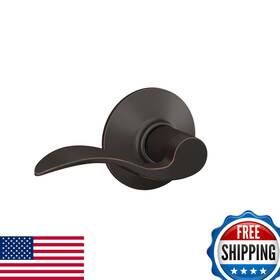 B000giiq84 Schlage F10 V Acc 716 Accent Passage Door Lever Lock Aged Bronze