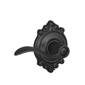 B005dq2ixs Schlage Accent Lever Brookshire Trim Bed/bath Lock Matte Black F40
