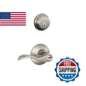 B007d87b0e Schlage Fb50 V Acc 619 Single Cylinder Deadbolt And Keyed Entry Accent Lever