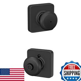 B0d87pkv6q Schlage F40 Ply 622 Lfl Plymouth Privacy Door Knob With Laflin Trim Matte Black