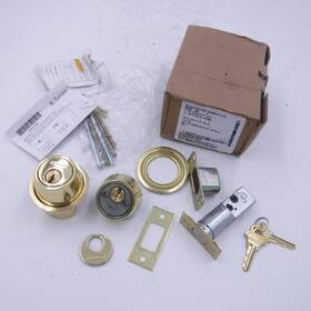 B562p Schlage 605 C Commercial Grade Double Cylinder Deadbolt Polished Brass