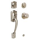 43156196388 Schlage Camelot Satin Nickel Dummy Handleset W Georgian Interior Knob New