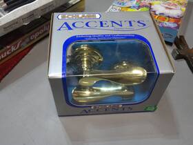 Chp605 Schlage Accents Hall And Closet Handle Set - Bright Brass Fa10v Chp 605