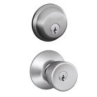 Fb50nv-bel Schlage Deadbolt Fb-serie Keyed Combo The Bell Entry Knobset