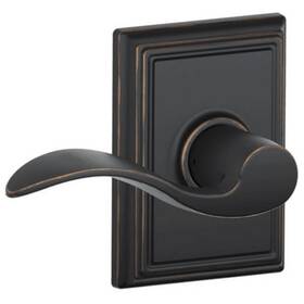 F10acc716add Schlage Accent Passage Door Lever Set W Addison Trim - Aged Bronze